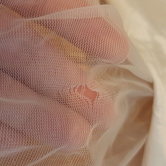 Vtg Girls sz 10 FULL CIRCLE Ivory Off-White Lace & Sheer Dress - Maya and Me USA - Picture 10 of 12